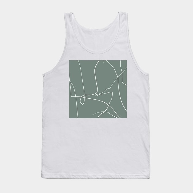 Abstract green pattern Tank Top by Riadesignstore